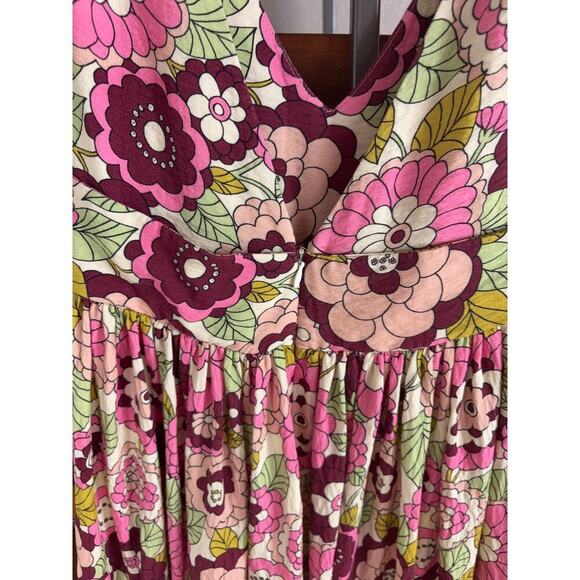 B42 Dodo Bar Or Floral Dress Womens Small Boho Swiftie Dollcore Holiday Garden - Picture 9 of 11